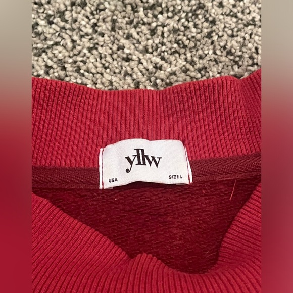 Yllw the label dalton retro velour sweatshirt Women’s Size Large - Picture 4 of 6